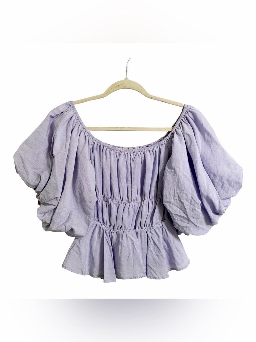Altar'd State Peasant Cottagecore Lilac Purple Ruffle Square Neck